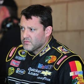 tony stewart push joey logano at calif (1)