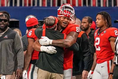 Kirby Smart and Jalen Carter