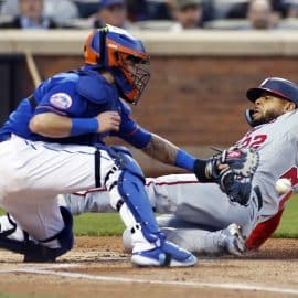 Tomas Nido, Dominic Smith, New York Mets, Washington Nationals