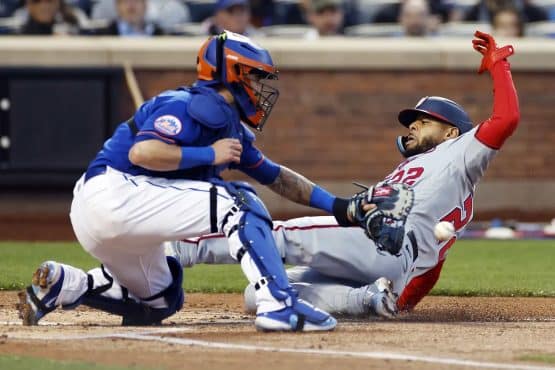 Tomas Nido, Dominic Smith, New York Mets, Washington Nationals