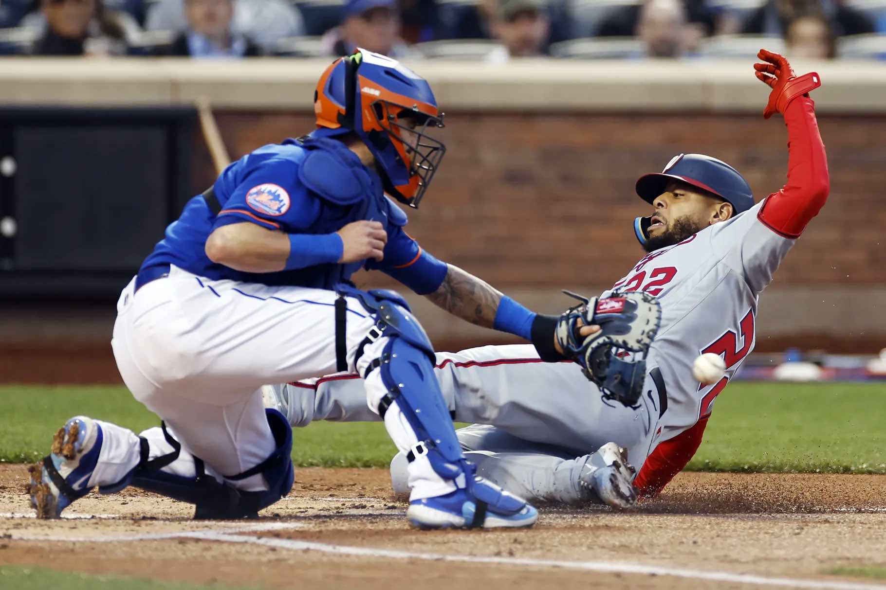 Tomas Nido, Dominic Smith, New York Mets, Washington Nationals
