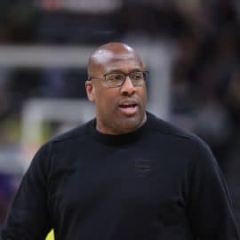 Mike Brown stands and stares.
