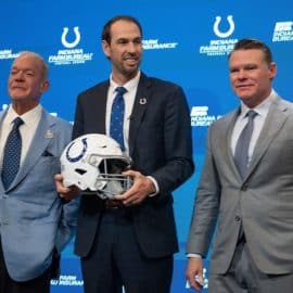 Shane Steichen stands with a helmet in his hand.