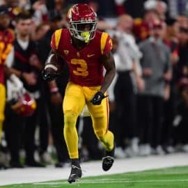Southern California Trojans wide receiver Jordan Addison runs.