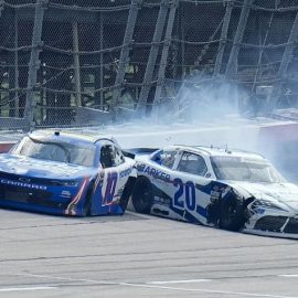 kyle larson wins xfinity race by walling jh nemechek (1)