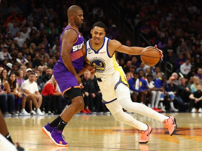 Golden State Warriors guard Jordan Poole Phoenix Suns Chris Paul