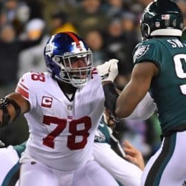 New York Giants offensive tackle Andrew Thomas