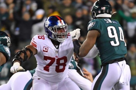 New York Giants offensive tackle Andrew Thomas