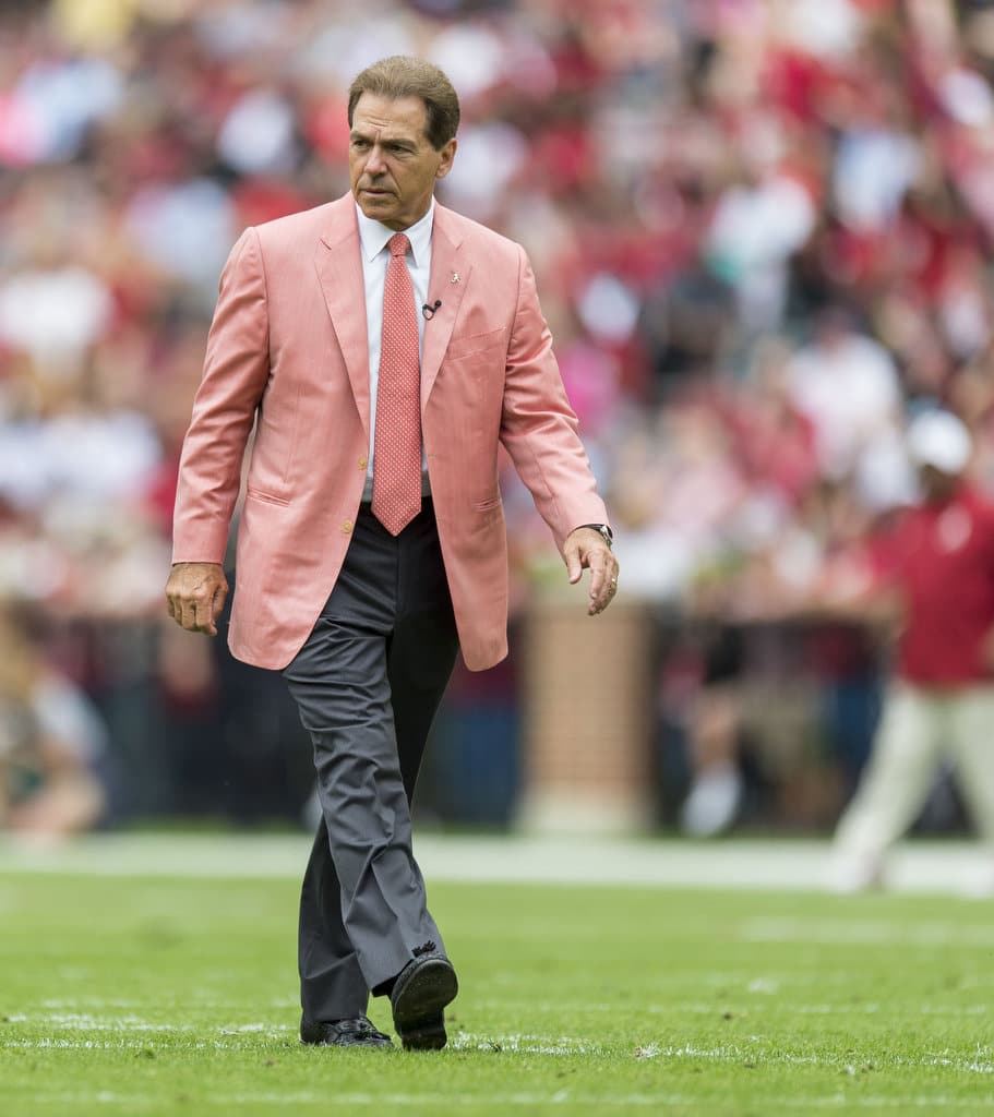 saban pink suit