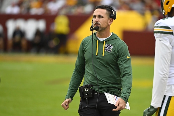 Green Bay Packers head coach Matt LaFleur