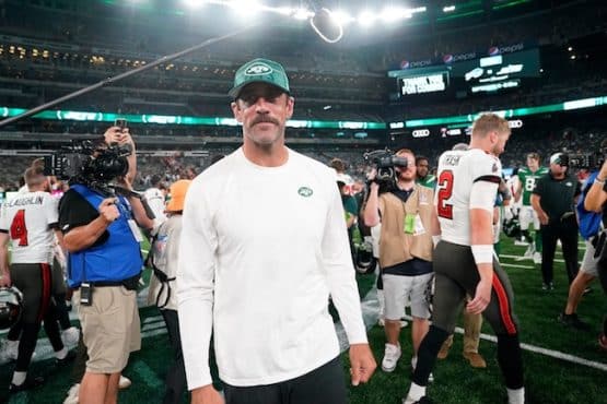 New York Jets quarterback Aaron Rodgers