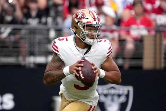 San Francisco 49ers quarterback Trey Lance