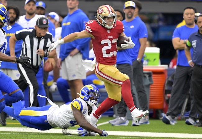 San Francisco 49ers running back Christian McCaffrey