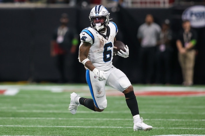 Carolina Panthers running back Miles Sanders