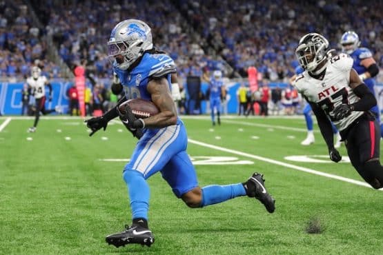 Detroit Lions running back Jahmyr Gibbs