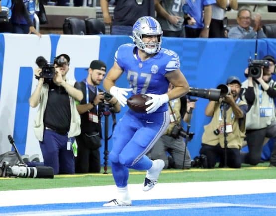 Detroit Lions tight end Sam LaPorta