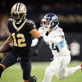 New Orleans Saints wide receiver Chris Olave