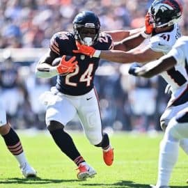 Chicago Bears running back Khalil Herbert