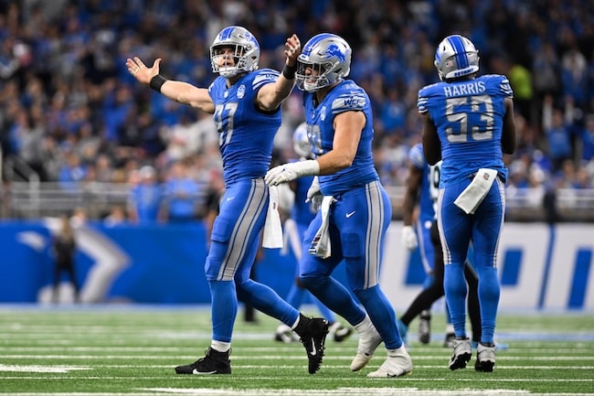 Detroit Lions defensive end Aidan Hutchinson