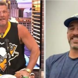 Pat McAfee and Aaron Rodgers