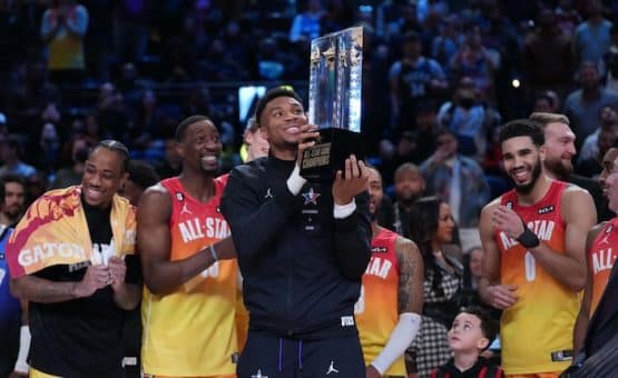Team Giannis forward Giannis Antetokounmpo
