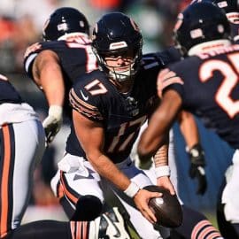 Chicago Bears quarterback Tyson Bagent