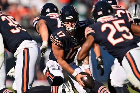 Chicago Bears quarterback Tyson Bagent