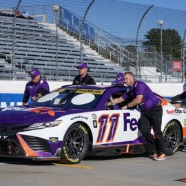 denny hamlin rolls qualifying martinsville (1)