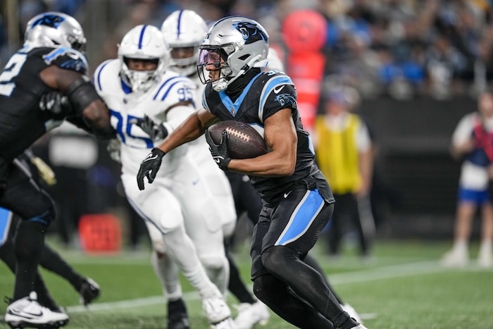 Carolina Panthers running back Chuba Hubbard