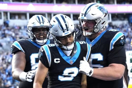 panthers gabe jackson with bryce young (1)