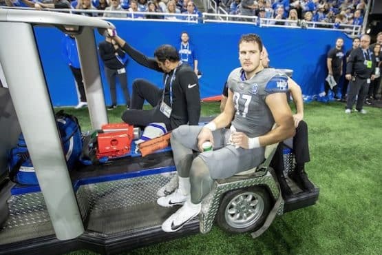 Detroit Lions tight end Sam LaPorta (87)