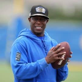 Los Angeles Rams defensive coordinator Raheem Morris