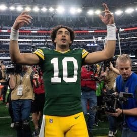 Caption: Green Bay Packers quarterback Jordan Love
