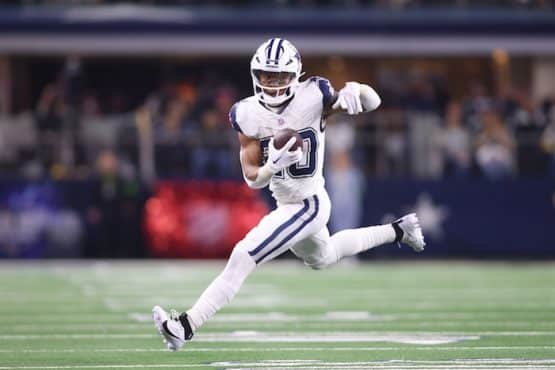 Dallas Cowboys running back Tony Pollard (20) runs the ball