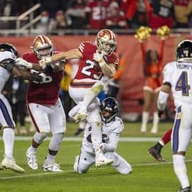 San Francisco 49ers running back Christian McCaffrey (23)