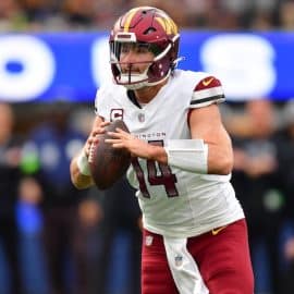 Washington Commanders quarterback Sam Howell (14)