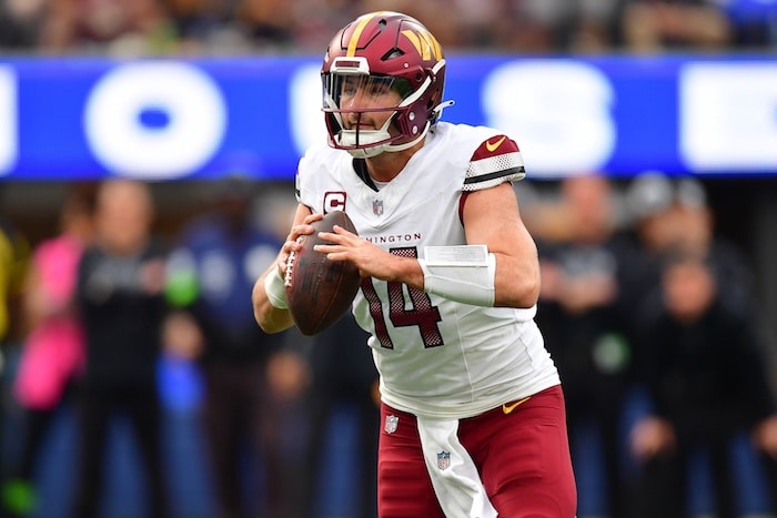 Washington Commanders quarterback Sam Howell (14)