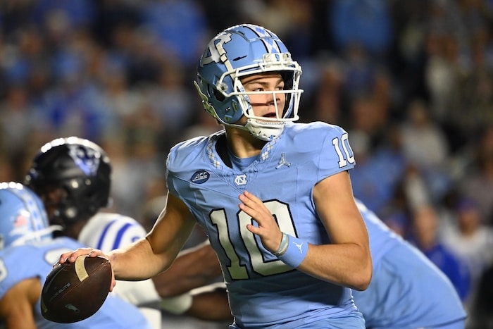 North Carolina Tar Heels quarterback Drake Maye