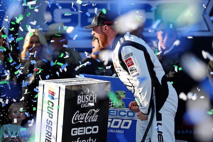 tyler reddick celebrates geico 500 win at dega (1)