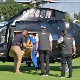 kyle Larson helicopter ride to nc (1)