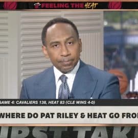 Stephen A. Smith looks at the camera.