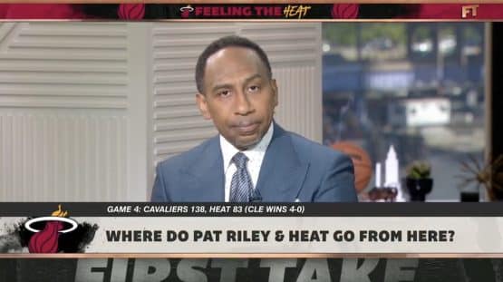 Stephen A. Smith looks at the camera.
