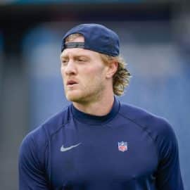 Tennessee Titans Will Levis walks on the field.