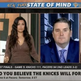 Four people speak on ESPN's First Take.