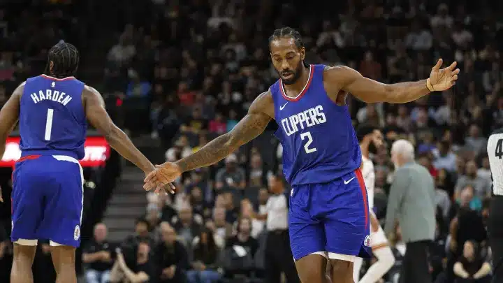 Los Angeles Clippers James Harden and Kawhi Leonard